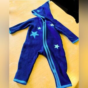 Hanna Andesson fleece winter baby onepiece zip up.